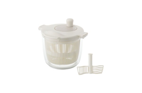 Liberalista by Risu Japan- Salad spinner and mixer, White , 2 in 1 function, made in Japan