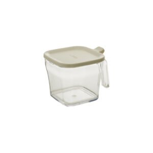 Liberalista Plastic Container for Spice, Sugar, Salt, Herb, Flour, Coffee, Beans etc.. Grey Colour, Regular size, Japan Import, made in Vietnam