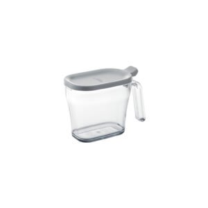 Liberalista Plastic Container for Spice, Sugar, Salt, Herb, Flour, Coffee, Beans etc.. Grey Colour, Slim size, Japan Import, made in Vietnam