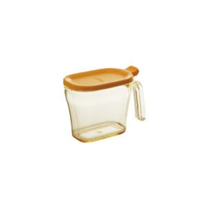 Liberalista Plastic Container for Spice, Sugar, Salt, Herb, Flour, Coffee, Beans etc.. Yellow Colour, Slim size, Japan Import, made in Vietnam