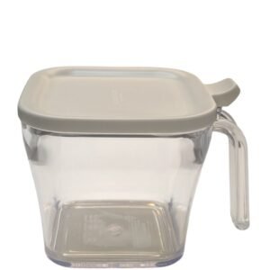 Liberalista Plastic Container for Spice, Sugar, Salt, Herb, Flour, Coffee, Beans etc.. White Colour, Regular size, Japan Import, made in Vietnam